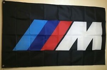 details over BMW banner /// M power logo 3x5 Ft vlag Auto show garage muur M coupe roadster