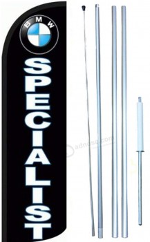 BMW specialist windless swooper tall feather banner flag Kit
