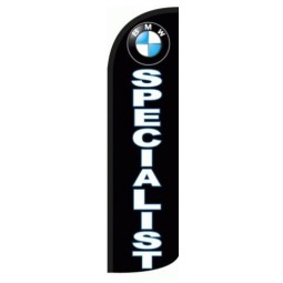 BMW Specialist Tall Feather Banner Flag (3ft x 11.5ft) by The Flag Depot