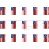 American Flag Buntings 100% Polyester Fabric Country Bunting String Flags