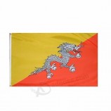 Custom 3*5ft 100% polyester Bhutan national country flag
