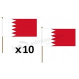 Bandeira do Bahrein 12 '' x 18 '' vara de madeira - bandeiras do Bahrein 30 x 45 cm - banner 12x18 pol