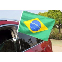 online shop china custom hoge kwaliteit polyester stof brazilië Auto vlag