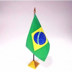 custom hoge kwaliteit mini brazilië tafelvlag