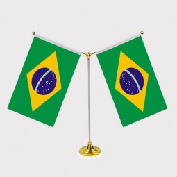 Brazilië bureau vlag, België tafel vlag, België vergadering vlag