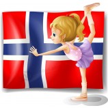 Wholesale custom high quality flag of the Bouvet Island with a girl