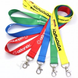 Benutzerdefinierte Logo-Sublimation beheizter Transferhals Nylon gewebter Polyester-Druck-Lanyard-Ausweishalter