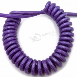 Cable Wire Strong Pulling Transparent purple Extendable Safety elastic Spring Tool lanyard badge holder