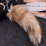 Cool Large Real Fox Fur Tail personalised keyrings Pendant Fur Key Ring Chain For Women Girls Handbag Car Hanging Charm Party Gift Hot Sale