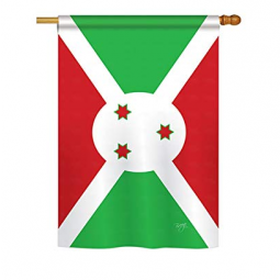 Hot selling garden decorative Burundi flag with pole