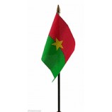burkina faso polyester hand waving flag 6 inches X 4 inches