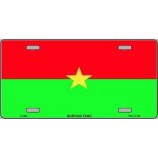 burkina faso flag license plate, world country flag aluminum 6