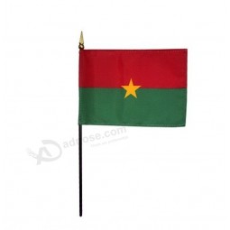 Burkina Faso International Hand Held Desk Table Top Polyester Flag 4
