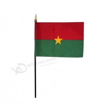 burkina faso international hand held desk table Top polyester flag 4