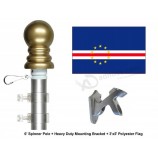Cape Verde Flag and Flagpole Set, Choose from Over 100 World and International 3'x5' Flags and Flagpoles