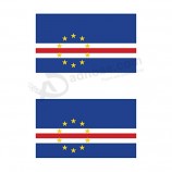 Two Pack Cape Verdean Flag Sticker FA Graphix Decal Self Adhesive Vinyl Cape Verde CPV CV