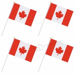 Bandera de mano de Canadá al aire libre para promoción