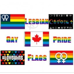 Lot canada Orgulho gay lésbica feminino Set flags flag 3x5