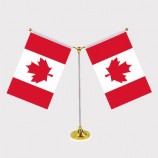 30cm steel stand both side canada table flag