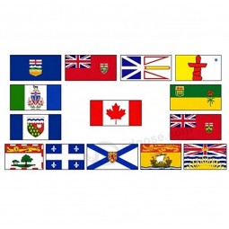 Canadá provincias canadienses banderas de poliéster provinciales Set 3'x5 'banner