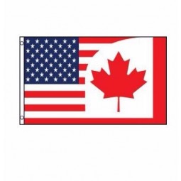 3'x5' combination united states america canadian usa banner