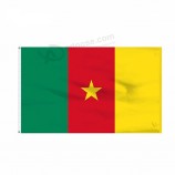 Easy Iron fabric water print 300D spun-poly fabric 3x5ft custom Cameroon flag