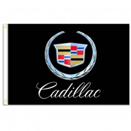 Cadillac logo flags banner 3x5ft 100% poliéster, cabeza de lona con arandela de metal