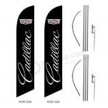 Cadillac Swooper Feather Flag, Kit with 15' Pole and Ground Spike