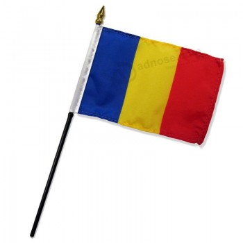 Quality Standard Flags One Dozen Chad Stick Flag, 4 by 6