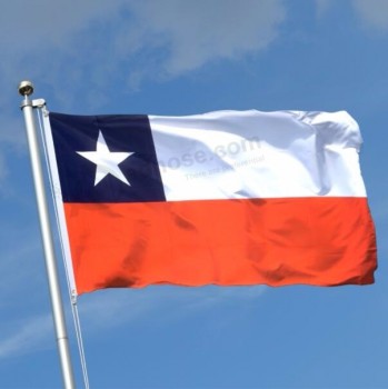 bandeira do chile bandeira de poliéster de 3ftx5ft com alta qualidade