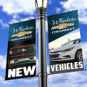 impressão personalizada chevrolet street pole banner para publicidade