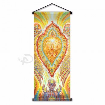 alex grey Art print flag decoración para el hogar cartel colgante sobre soul dreaming presy trippy psicodélico wall scroll banner 45x110cm