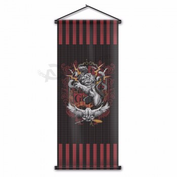 bandiera poster stampa personalizzata HP hogwarts grifondoro stemma leone bandiera da parete harri potter scroll banner per regalo di halloween 45x110cm
