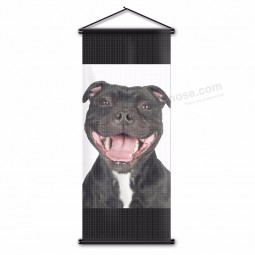 animal Mascota bulldog hound Decoración de la habitación del perro pergamino de pared perrito colgando bandera bandera 17.7x43.3 pulgadas Puede imprimir su foto de mascota