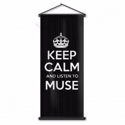 Keep Calm and Listen to MUSE Wall Hanging Scroll Banner Living Room Decor Wall Picture Flag 45x110cm with logo