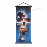Skull Design Flag Home Decor 3D Digital Printing Skeleton Wall Scroll Banner 45x110cm