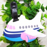 Cartoon Gepäckanhänger Reisezubehör Flugzeug Silikagel Koffer ID-Adresse Inhaber Frauen Männer Gepäck Boarding Portable Tag