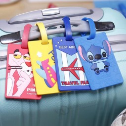 fashion cartoon luggage Tag women travel accessories silica Gel suitcase ID address holder baggage boarding Tag portable label