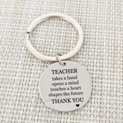 2019 New Teachers Gift Keychain Teacher Thank You Letter personalized keychains Key Ring Holder Men Women Jewelry for Teacher's Day Gifts