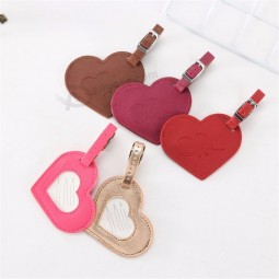 Wholesale Heart Leather Suitcase Luggage Tag Label Bag Pendant Handbag Travel Accessories Name ID Address Tags LT14