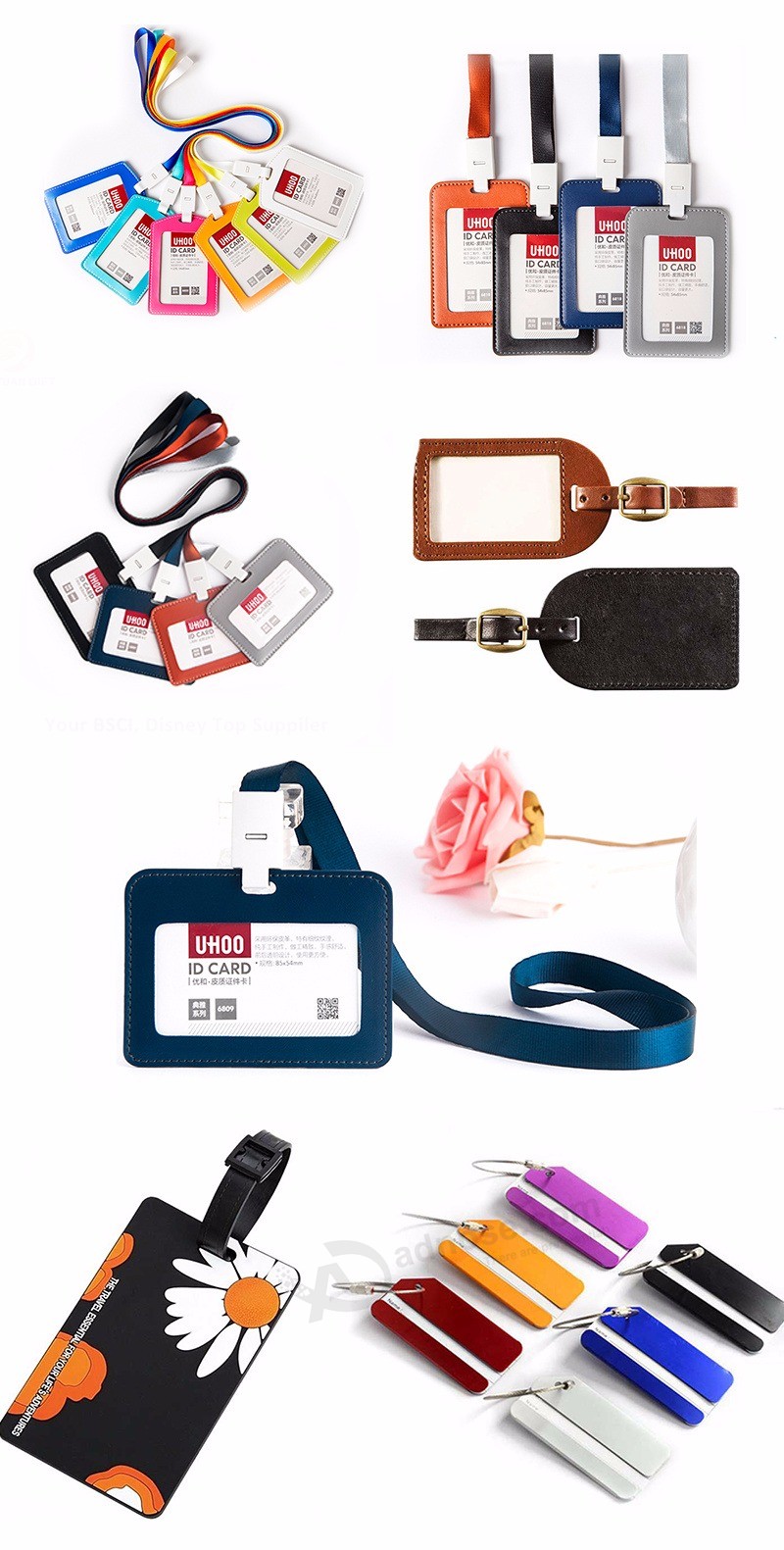 High quality Stock PU leather Luggage Tag