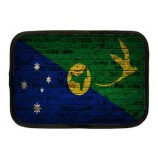 Christmas Island Flag Brick Wall Design Neoprene Sleeve - Fits All iPads and Tablets