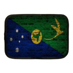 Christmas Island Flag Brick Wall Design Neoprene Sleeve - Fits All iPads and Tablets