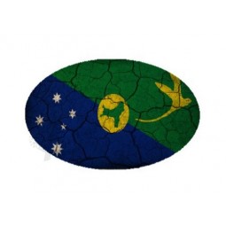 Christmas Island Flag Crackled Design Oval Magnet - Great for Indoors or Outdoors on Vehicles