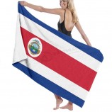 toalha de viagem de microfibra bekingee, toalha de acampamento, toalha de ginástica, toalha de esportes, toalha de natação - bandeira da costa rica bandeira impressão de poliéster