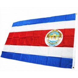 90 x 150cm Costa rica high quality polyester printed flags indoor and outdoor decoration activity flag