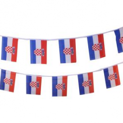 Polyester Rectangle Croatia String Flag Wholesale