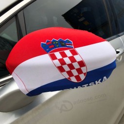 Polyester spandex Croatia car mirror flag cover
