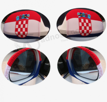 printed elastic spandex Croatia car mirror sock flag