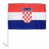 Digital Printed Custom Polyester Croatia Car Window Flag